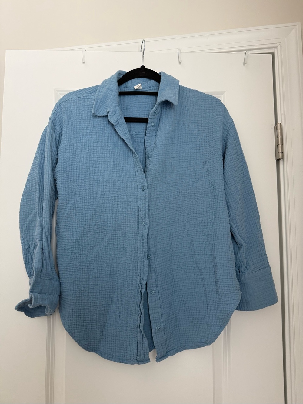 BDG Sky Blue Textured Button-Down Shirt